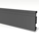 Kit Rodapé de Pvc 10 Barras Frisadas de 10 Unidade - Cinza Escuro