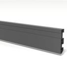 Kit Rodapé de Pvc 10 Barras Frisadas de 10 Unidade - Cinza Escuro