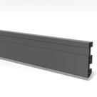 Kit Rodapé de PVC 10 Barras Frisadas de 7CMX15MMX 10 Unidade - Cinza Escuro
