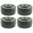 Kit Rodas 3 Pol. R 312 Borracha 80kg para Carrinhos (4 un)