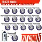 Kit Rodinhas Para Móveis Pesados Roda Siliconada 38mm Anti Risco 15 pçs