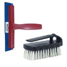 Kit RODINHO de Pia Cozinha 17cm + ESCOVA ESFREGONA Com Alça Cabo Anatômico Para Calçados Roupas Estofados Sapatos Tanque
