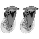 Kit Rodizio Gel 100mm Placa Giratorio 2 Un - GOLD Kit Rodizio Gel 100mm Placa Giratorio 2 Un - GOLD