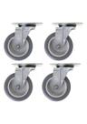 Kit Rodízio Giratório 4 Pol 65kg Schioppa Gl 412 Bp (4 Und)