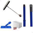 Kit Rodo Combinado 35cm Limpa Tudo LT Cabo Extensor 3mt Fibra Branca