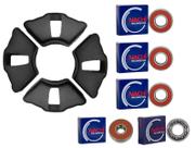 Kit Rolamento E Coxim Coroa Factor 125 2009 Á 2016 Roda Liga