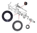 Kit Rolamento Retentor Roda Livre L200 2.5 GL GLS 2006 até 2013 - L200 2.5 Sport Outdoor Savana 2003 até 2013