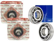 Kit Rolamentos + Retentores Rodas Traseiras Fusca Brasilia SKF Sabó Para 2 Rodas