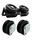Kit Roldana Rolamento Inferior e Superior para Janela e Porta de Correr de Aço 37mm