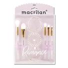 Kit romance com 5 pinceis e 3 pulseiras macrilan