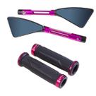 Kit Rosa Retrovisor Esportivo Manopla XL Lander Crosser Tenere