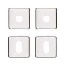 Kit roseta avulsa fechadura pado concept externa quadrada inox polido (cromada) rq1