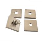 Kit roseta avulsa fechadura pado de banheiro escovada acetinada canto reto sm rq2 zm