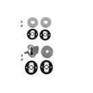 Kit roseta avulsa p/ fechadura banheiro wc imab cromada redonda 066 cr tranqueta