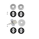 Kit roseta avulsa p/ fechadura banheiro wc imab escovada acetinada redonda 066 ca tranqueta