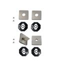 Kit roseta avulsa p/ fechadura banheiro wc imab inox escovado acetinada quadrada 091 xe tranqueta