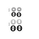 Kit roseta avulsa p/ fechadura externa imab cromada redonda 066 cr para cilindro miolo tambor 3000
