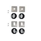 Kit roseta avulsa p/ fechadura externa imab inox escovado quadrada 091 xe para cilindro miolo tambor 3000