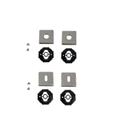 Kit roseta avulsa p/ fechadura interna imab cromada inox polido quadrada 091 f 5100 xp chave quarto