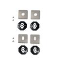 Kit roseta avulsa p/ fechadura interna imab inox escovado acetinada quadrada 091 f 5100 xe chave quarto