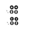 Kit roseta avulsa p/ fechadura interna imab preta preto redonda 066 f3100/5100 pp chave quarto