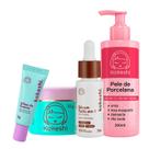Kit Rotina Skin Care Sérum Tudo em 1 Multifunção Sabonete e creme hidratante facial