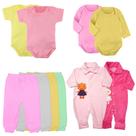 Kit Roupa Bebê 10 Pçs Body Mijão Macacão Plush Menino Menina Kit Roupa Bebê 10 Pçs Body Mijão Macacão Plush Menino Menina