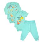 Kit Roupa Bebê 3 Peças Body E Mijão Enxoval Maternidade