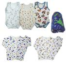 Kit Roupa Bebê 8 Peças Conjunto Pijama e Body Regata + Manta Kit Roupa Bebê 8 Peças Conjunto Pijama e Body Regata + Manta