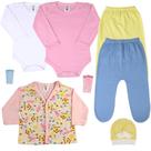 Kit Roupa Bebê 9 Peças Confortável Algodão Recém Nascido Kit Roupa Bebê 9 Peças Confortável Algodão Recém Nascido