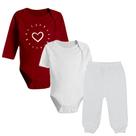 Kit Roupa de Bebê 3 Peças Body e Mijão Enxoval 100% Algodão