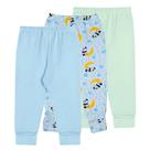 Kit Roupa de Bebê 3x Calça Mijão Liso e Estampado Vira Pé