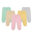 Kit Roupa de Bebê 5 Peças Calça Mijão Liso Malha Pé Aberto