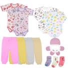 Kit Roupa De Bebê Maternidade 14 Peças Enxoval Body E Mijão Kit Roupa De Bebê Maternidade 14 Peças Enxoval Body E Mijão