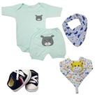 Kit Roupa De Bebê Verão 5 Peças Para Presente Menino Menina