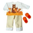 Kit Roupa de Boneca American Girl e Our Generation Ursão Inverno Laço de Fita