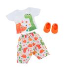 Kit Roupa de Boneca Baby Alive e Little Mommy Camiseta Dinos Laço de Fita Kit Roupa de Boneca Baby Alive e Little Mommy Camiseta Dinos Laço de Fita