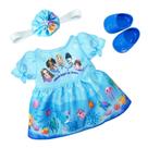 Kit Roupa de Boneca Baby Alive Vestido Mundo Mágico das Sereias Laço de Fita Kit Roupa de Boneca Baby Alive Vestido Mundo Mágico das Sereias Laço de Fita