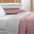 Kit Roupa de Cama 4 Peças CASAL Percal 180 Fios Onix Rosê/Branco