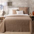 Kit Roupa de Cama 5 Peças QUEEN Jacquard Dual Bege - Tô Decorando