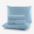 Kit Roupa de Cama Casal Com Elástico 200 Fios Algodão 4 Peças