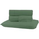Kit Roupa de Cama Fronha e Lençol Solteiro 3 Peças Cor Verde