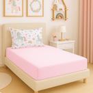 Kit Roupa De Cama Jogo de Lençol Solteiro 2 Peças Infantil Bouti Menino Menina Com Elastico Liso Fronha Estampada Kids