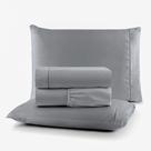 Kit Roupa de Cama Queen Com Elástico 200 Fios Algodão 4 Peças