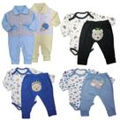 Kit Roupas De Bebê 8 Peças Conjuntos E Macacão Longo Suedine Kit Roupas De Bebê 8 Peças Conjuntos E Macacão Longo Suedine