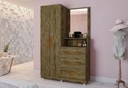 Kit Roupeiro cômoda penteadeira Onix Amendoa - Móveis Primus Kit Roupeiro cômoda penteadeira Onix Amendoa - Móveis Primus