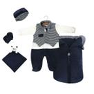 Kit roupinha de maternidade de bebe macacao masculino e feminino antialergico em algodao meia estacao e inverno