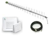Kit Rural Alto Ganho 4g+ Roteador Wifi Modem Cabo 15mt Antena Internet Móvel - ZTE
