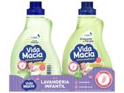 Kit Sabão e Amaciante Casakm Vida Macia Kit Lavanderia Infantil 1L