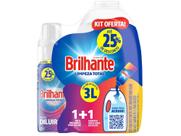 Kit Sabão Líquido Concentrado com Garrafa - Brilhante Limpeza Total 500ml